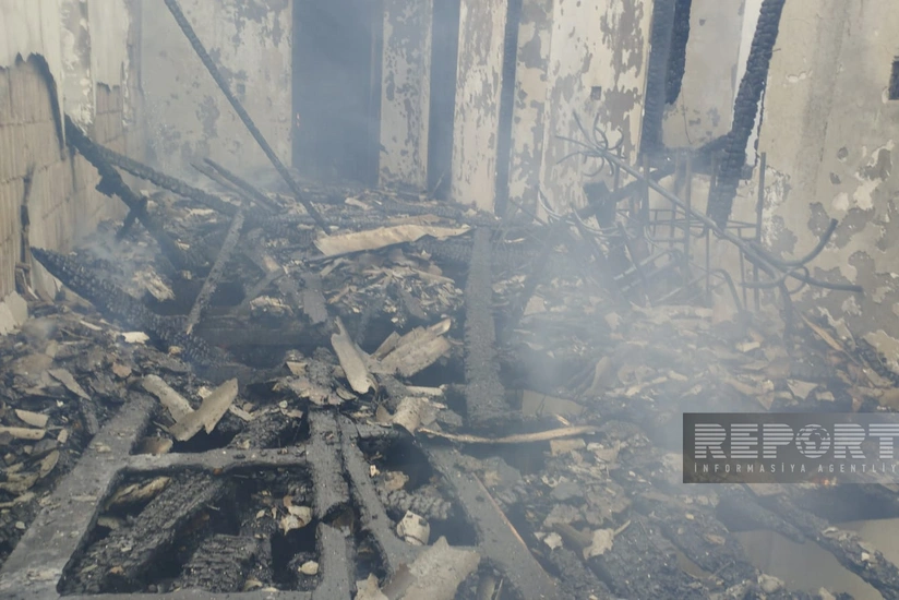 Kürdəmirdə fərdi yaşayış evi yanıb