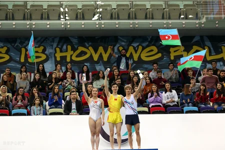 Azərbaycan tamblinqçisi Bakıdakı Dünya Kubokunda gümüş medal qazanıb