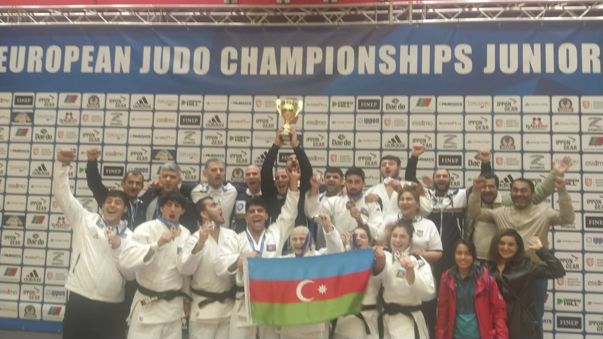 Avropa üçüncüsü olan cüdo üzrə Azərbaycan yğması mükafatlandırılıb