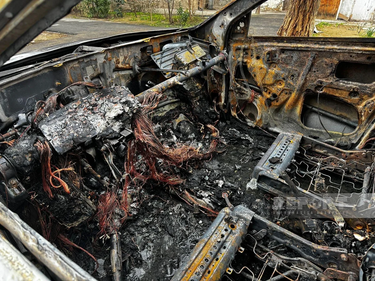 Sumqayıtda qadına məxsus avtomobil yanıb