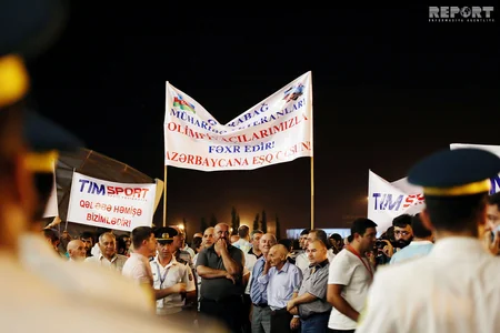 Azərbaycanın olimpiya yığması Vətənə dönüb - FOTOREPORTAJ