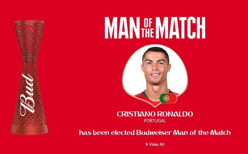 Ronaldu ikinci dəfə oyunun ən yaxşı futbolçusu seçilib