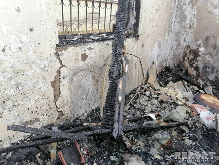 Bakıda oğrular qarət etdikləri evi yandırıblar - VİDEO