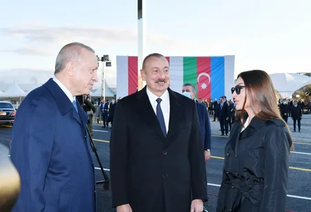 Ərdoğanı Zəngilanda Prezident İlham Əliyev qarşılayıb