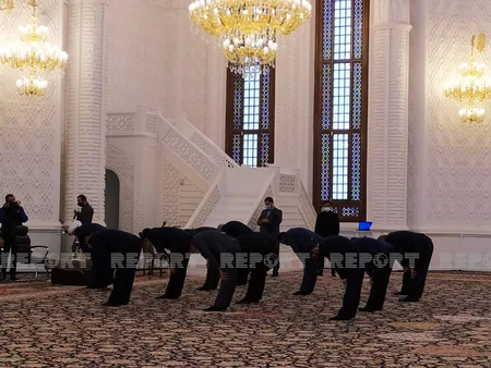 Heydər məscidində şəhidlərin anım mərasimi keçirilib, vəhdət namazı qılınıb