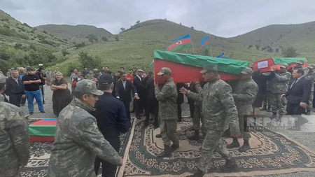 Kəlbəcərdə Birinci Qarabağ müharibəsinin üç itkin şəhidi dəfn edilib - YENİLƏNİB