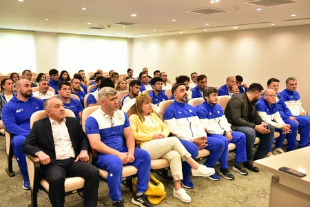 Azərbaycan Cüdo Federasiyasının prezidenti dünya çempionları ilə görüşüb