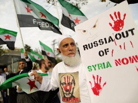 Protest held at Russian Embassy in Washington