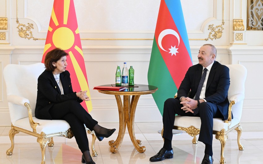 President of Azerbaijan Ilham Aliyev begins one-on-one meeting with President of North Macedonia President of Azerbaijan Ilham Aliyev begins one-on-one meeting with President of North Macedonia
