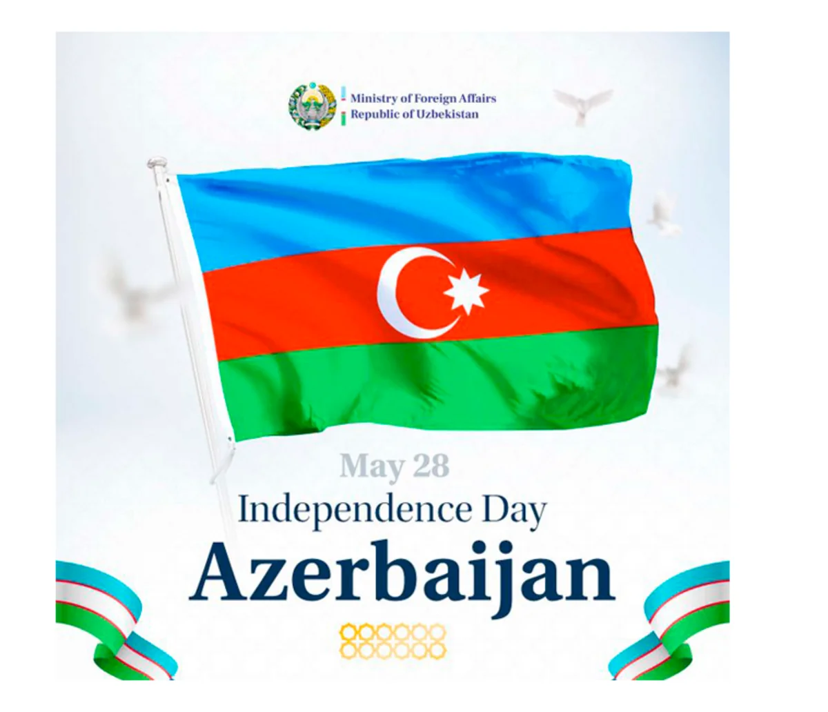 Özbəkistan XİN Azərbaycan xalqını 28 May – Müstəqillik Günü ilə bağlı təbrik edib