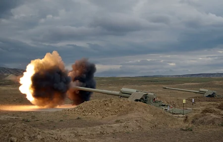 Azerbaijani rocket and artillery formations conduct live-fire exercises - VIDEO
