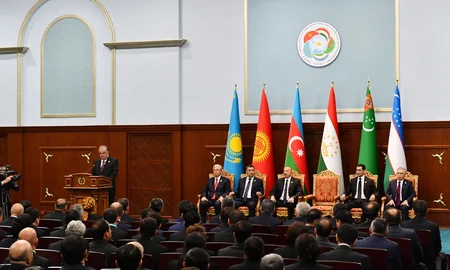 President Ilham Aliyev attends awarding ceremony of Gurbanguly Berdimuhamedov in Dushanbe