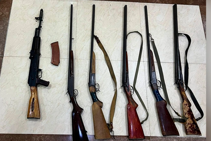 Sabirabadda 5 nəfərdən sənədsiz ov tüfəngləri götürülüb