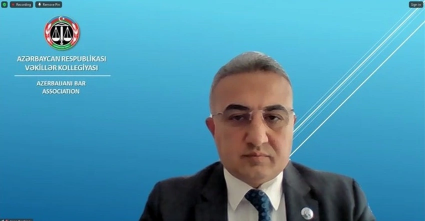 Anar Bağırov beynəlxalq tədbirdə Azərbaycanda vəkillik institutunun islahat təcrübəsindən danışıb