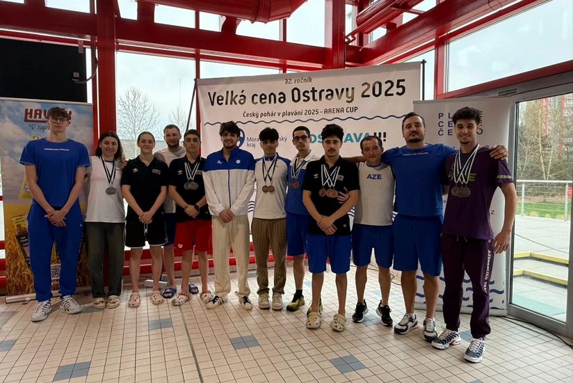 Azərbaycan üzgüçüləri Çexiyada 17 medal qazanıblar