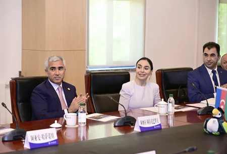 Leyla Aliyeva meets with students of Beijing Foreign Studies University