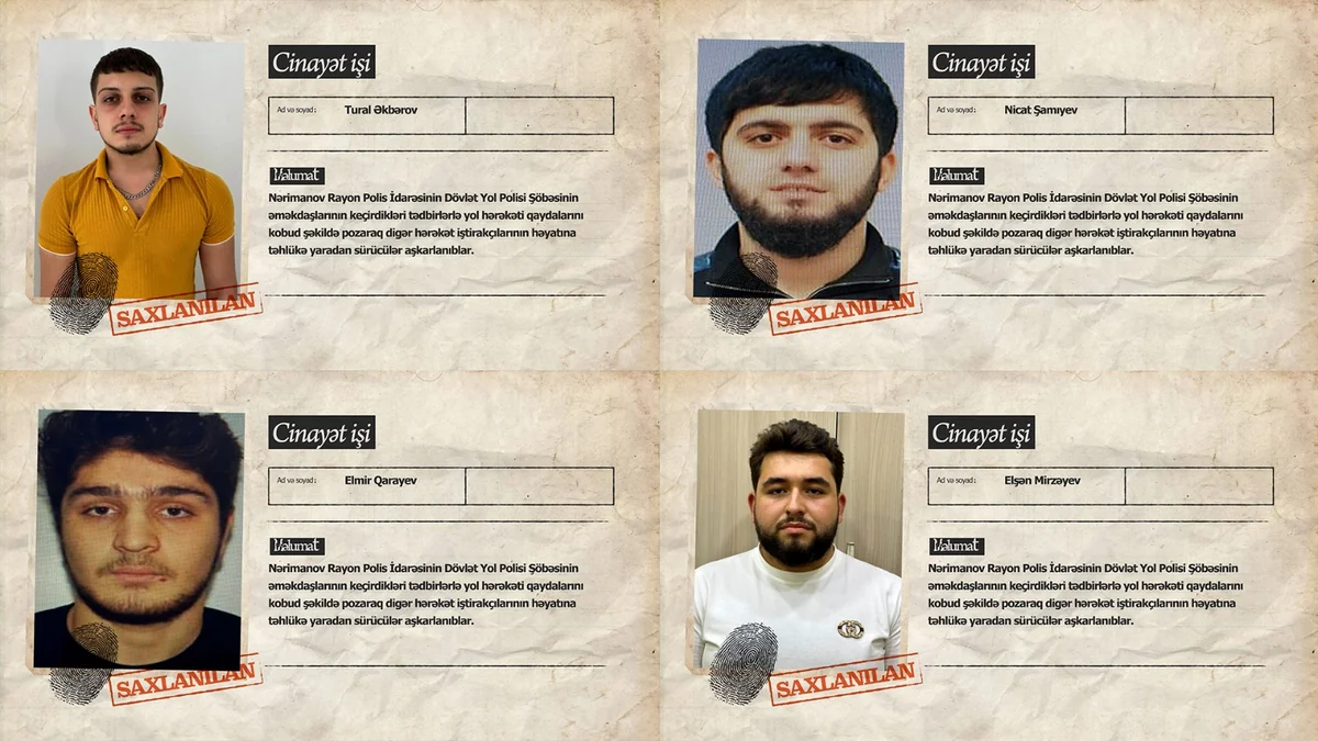 Bakıda avtoxuliqanlıq edən dörd nəfərin sürücülük hüququ məhdudlaşdırılıb