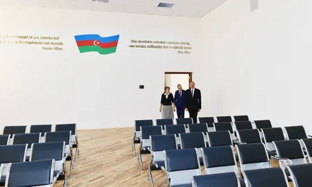 President Ilham Aliyev viewed two schools after major overhaul