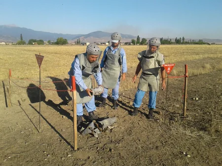 ​Tərtər və Tovuz rayonlarında partlamamış hərbi sursatlar aşkarlanıb