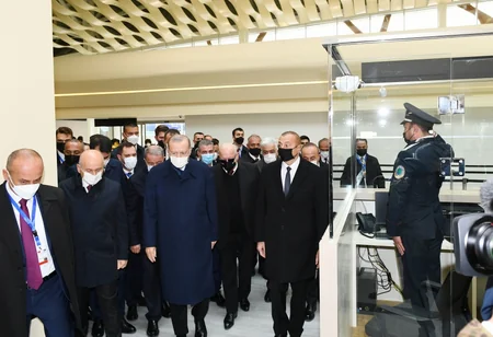 Azərbaycan və Türkiyə prezidentləri Füzuli Beynəlxalq Hava Limanının açılışında iştirak ediblər