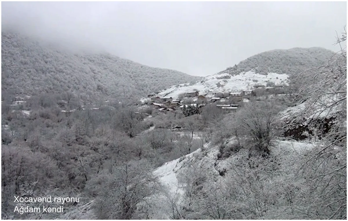 Xocavəndin Ağdam kəndindən videogörüntülər
