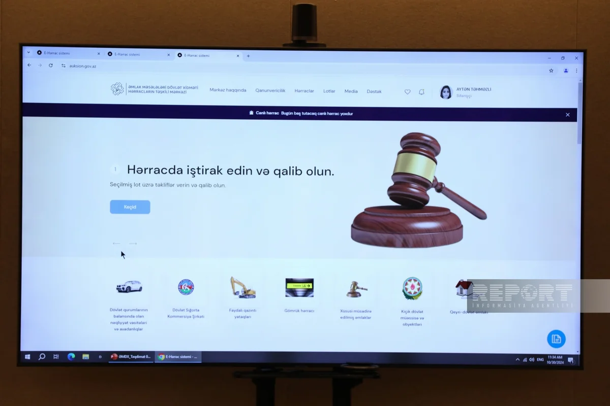 Azərbaycanda hərracların təşkili ilə bağlı yenilənmiş platforma istifadəyə verilib