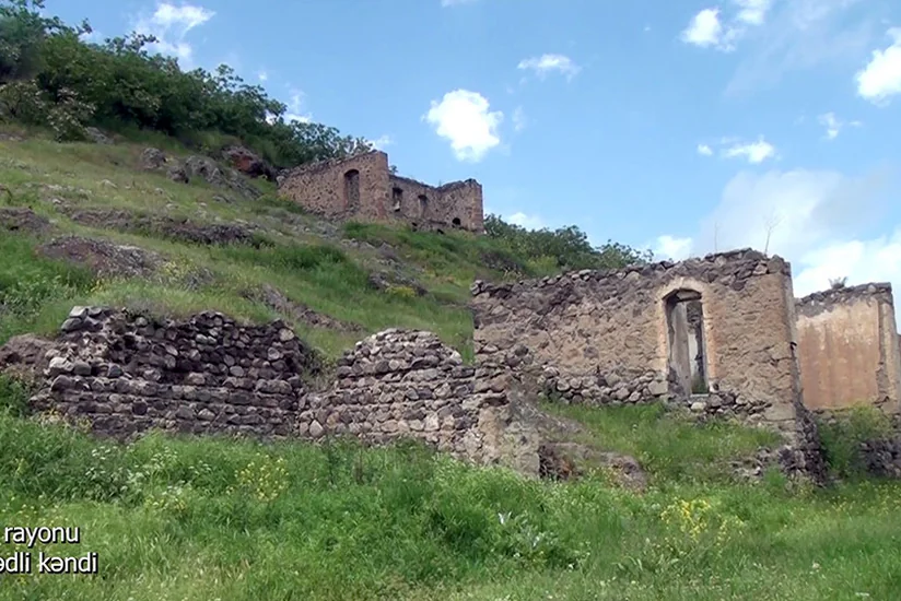 Footage from liberated Ahmadli village of Azerbaijan's Lachin district