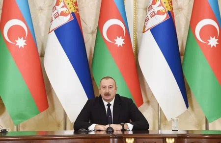 Azerbaijani and Serbian Presidents make press statements