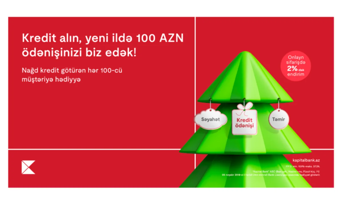 “Kapital Bank”dan Yeni ilə özəl nağd kredit kampaniyası