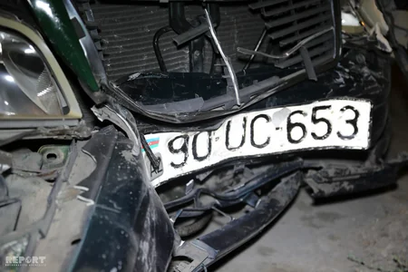 Bakıda yol hərəkəti qaydasını pozan sürücü qəza törədib, xəsarət alan var - FOTO