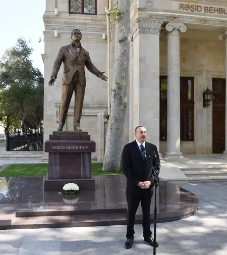 President attended opening of a monument to world-famous singer Rashid Behbudov - UPDATED