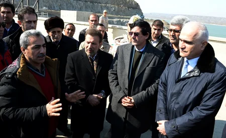 Azərbaycan və İran nazirləri “Xudafərin” və “Qız qalası” hidroqovşaqlarına baş çəkiblər