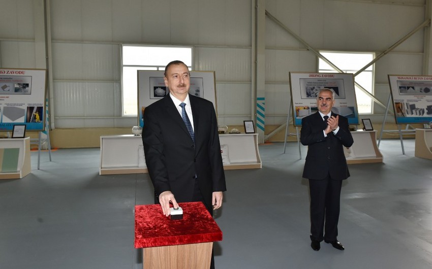 Naxçıvan Sənaye Kompleksi işə salınıb