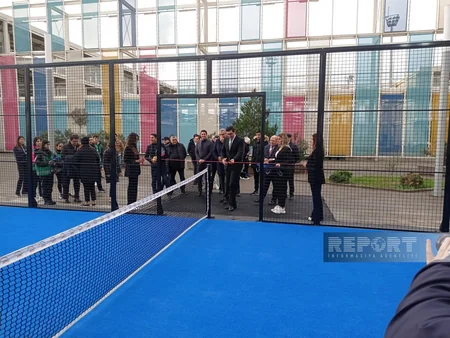Su İdman Sarayında padel tennis kortunun açılışı olub