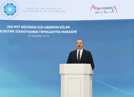 President Ilham Aliyev attends groundbreaking ceremony for “Khizi-Absheron” Wind Power Plant