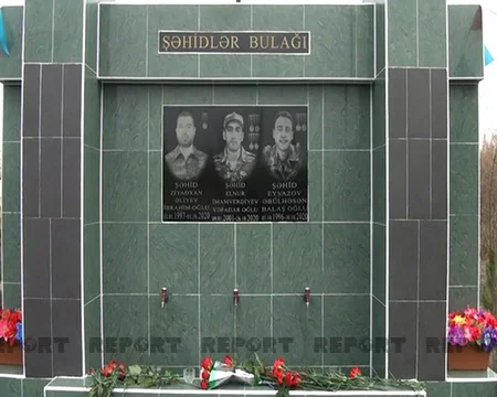 Vətən müharibəsi şəhidlərinin adına inşa edilən bulağın açılışı olub