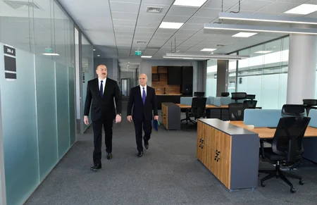 President Ilham Aliyev attends opening ceremony of first stage of Alat Free Economic Zone