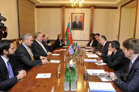 Azerbaijan`s FM meets Greek counterpart