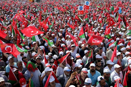 İstanbulda “Zülmə lənət, Qüdsə dəstək!” mitinqi keçirilib - YENİLƏNİB