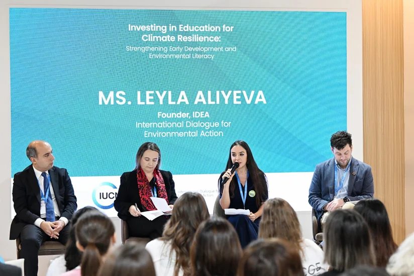 Leyla Aliyeva participates in discussions on youth environmental literacy at COP29