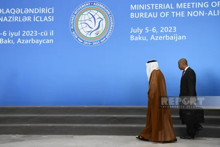 Welcome ceremony held for ministers who will participate in NAM Coordinating Bureau in Baku