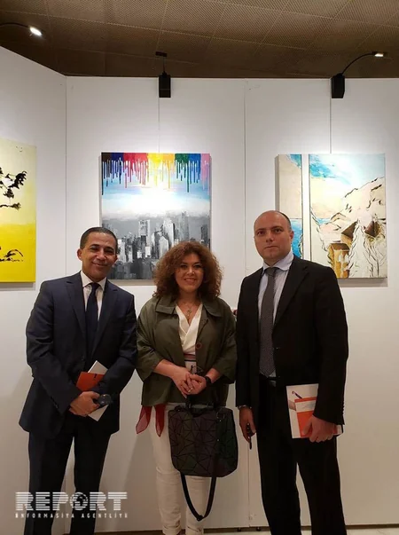 Azərbaycan UNESCO-nun baş qərargahında keçirilən rəsm sərgisində təmsil olunur - FOTO