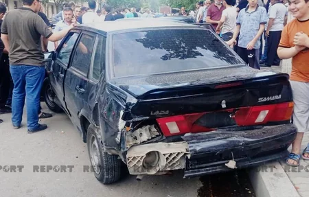 Цепная авария в Гяндже, есть пострадавшие