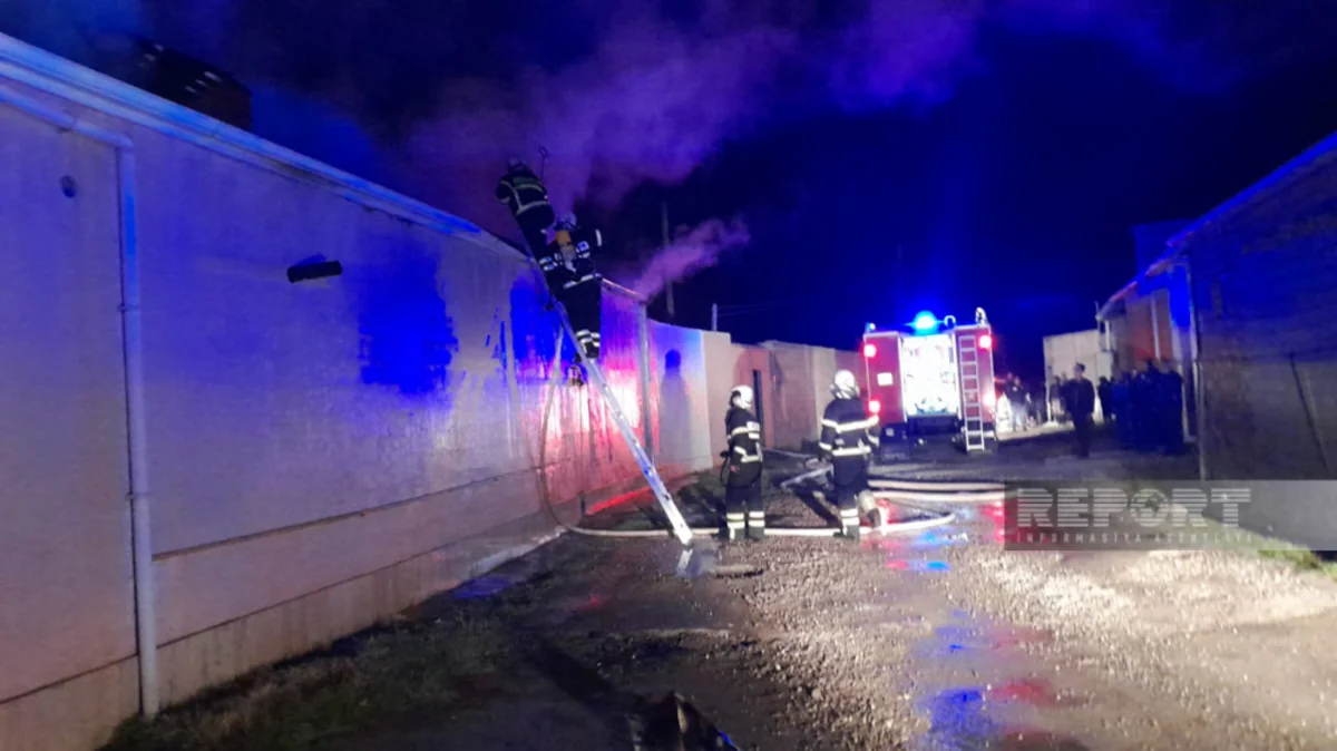 Naxçıvanda evdə baş verən yanğın söndürülüb