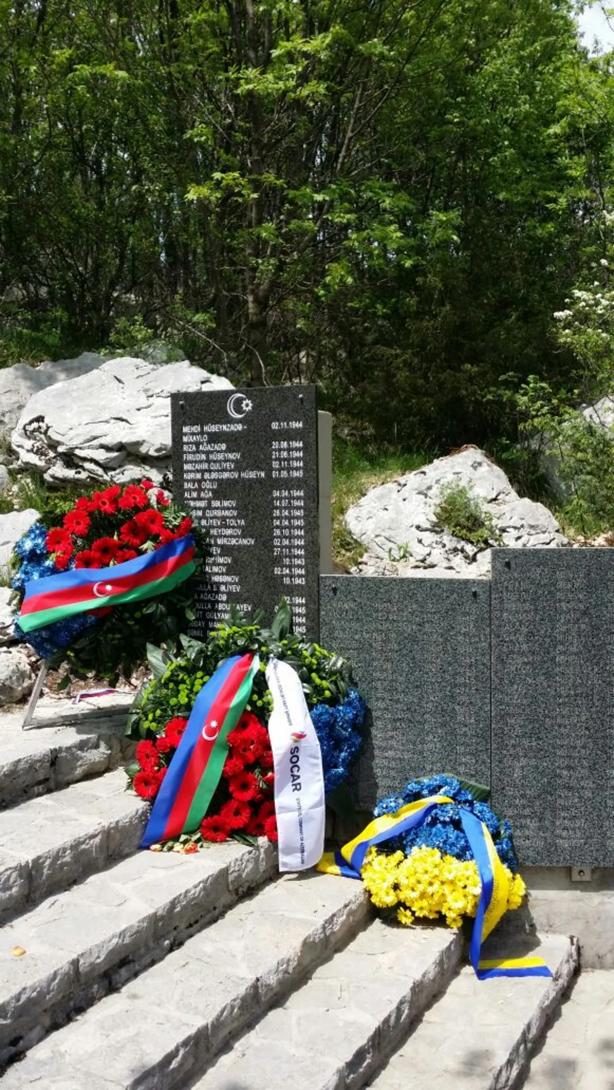 ​Sloveniyada azərbaycanlı döyüşçülərin şərəfinə ucaldılan abidənin açılışı olub
