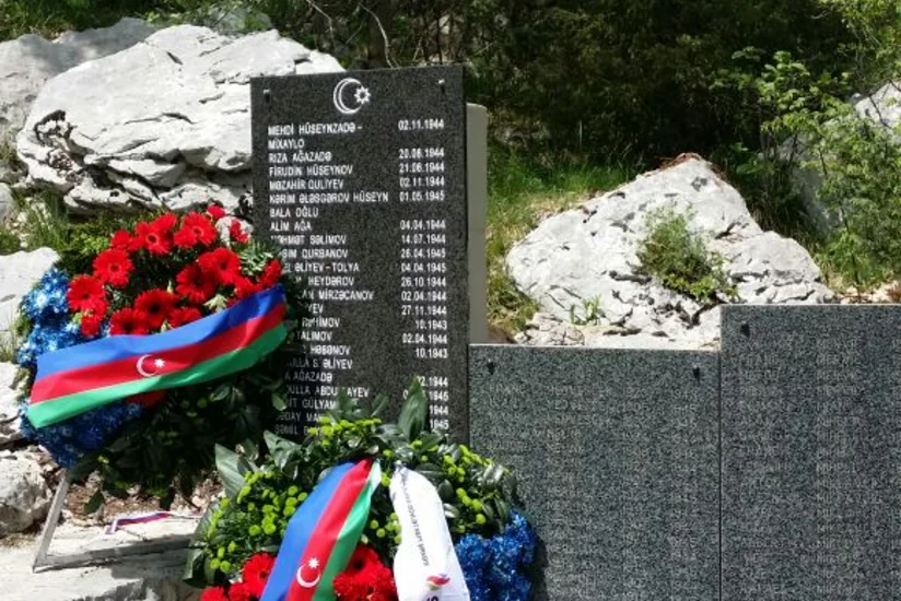 ​Sloveniyada azərbaycanlı döyüşçülərin şərəfinə ucaldılan abidənin açılışı olub