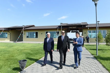 President Ilham Aliyev laid foundation of fish hatcheries in Pirallahi district