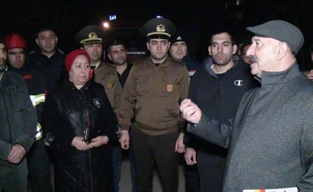 Abşeronda daha bir binada şərti yanğın təlimi keçirilib