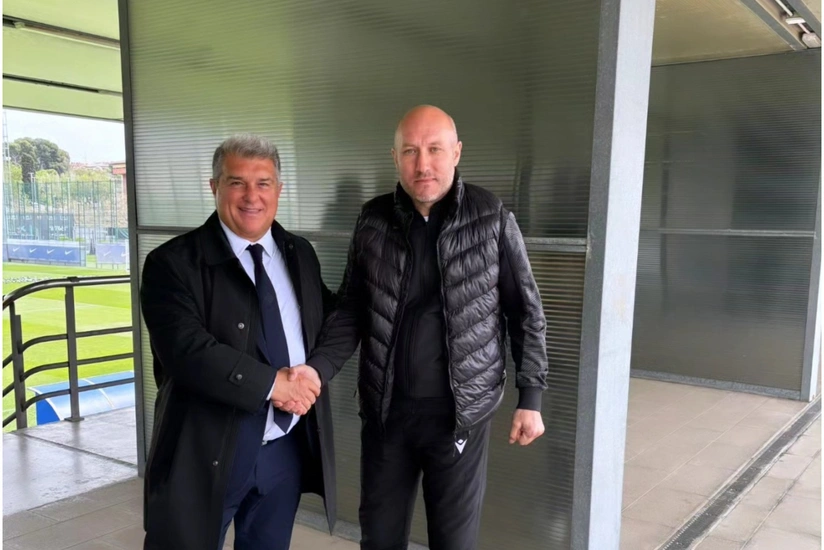 Sumqayıtın baş məşqçisi Barselonanın prezidenti ilə görüşüb