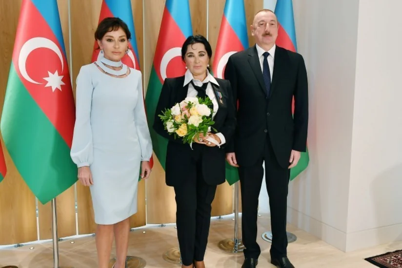 President Ilham Aliyev, first lady Mehriban Aliyeva met with president of Russian Rhythmic Gymnastics Federation